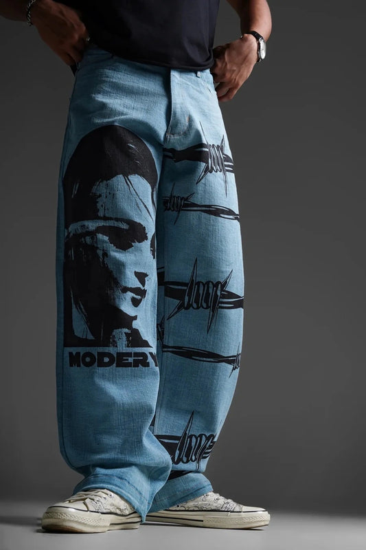 Fence Light Blue Denim Pant