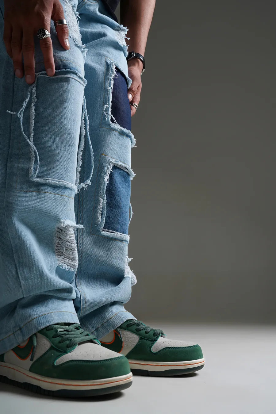 Loose Fit Ripped Denim Pants