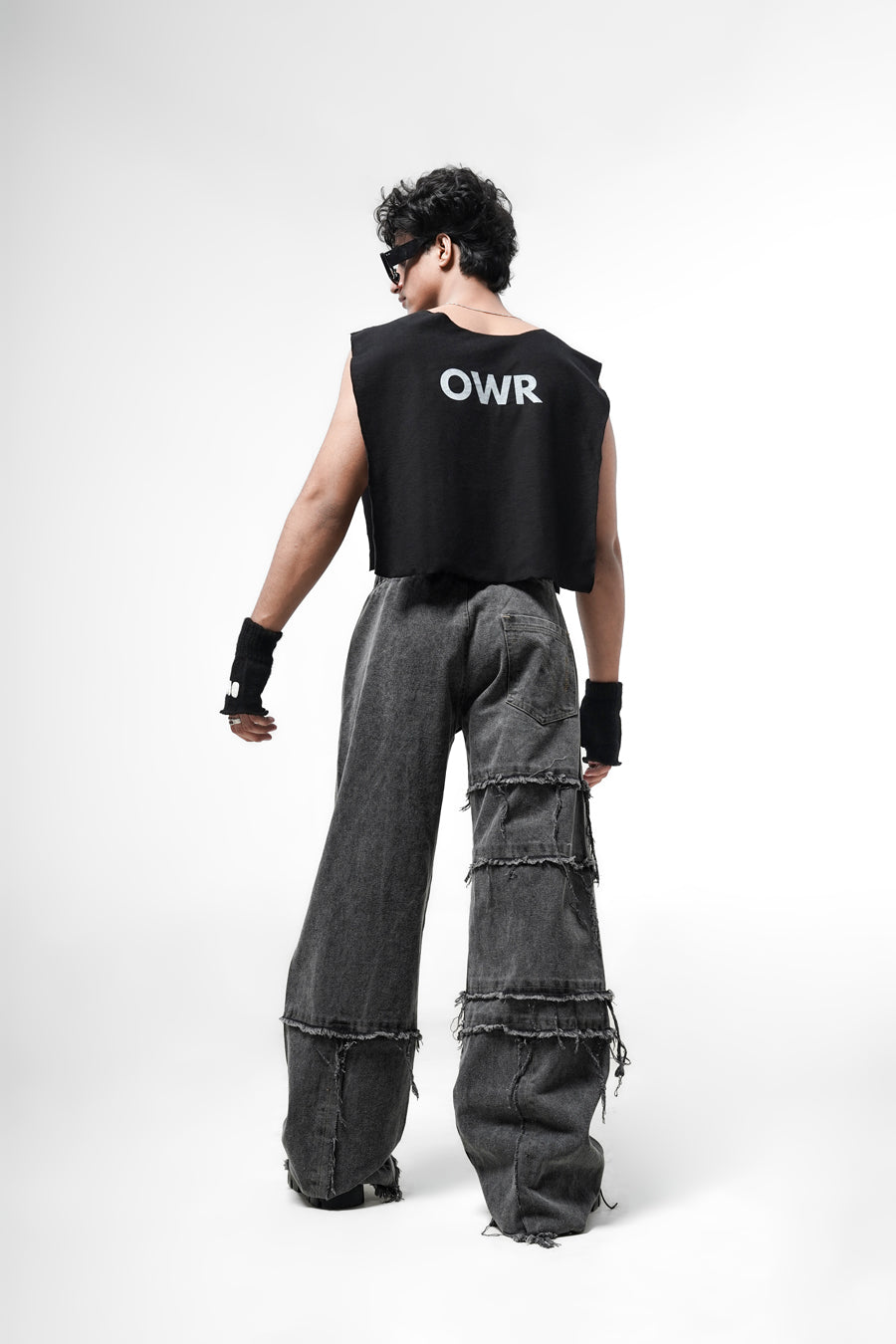 Distressed Grey Denim Pants