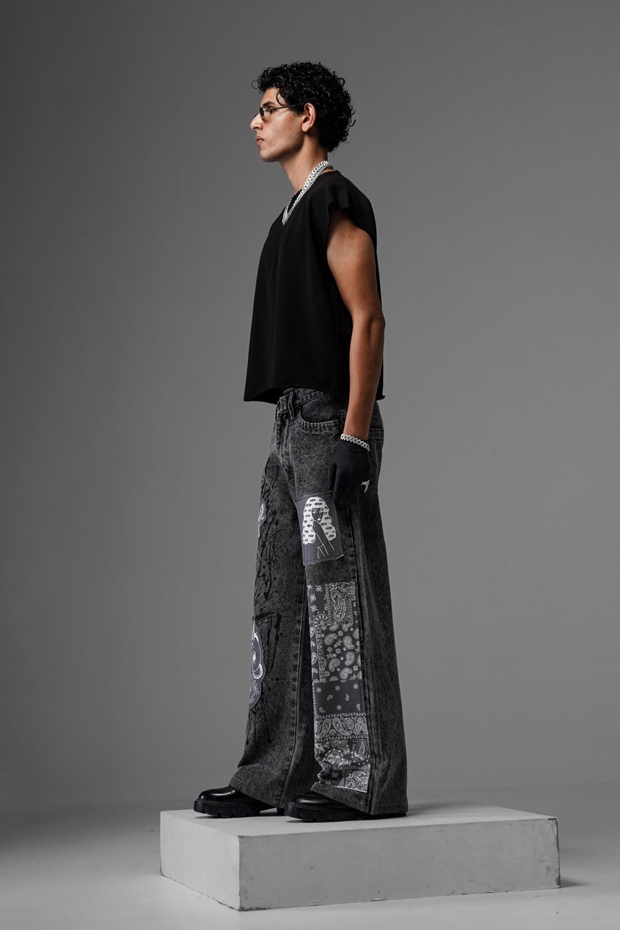 Rebel Graffiti Grey Denims