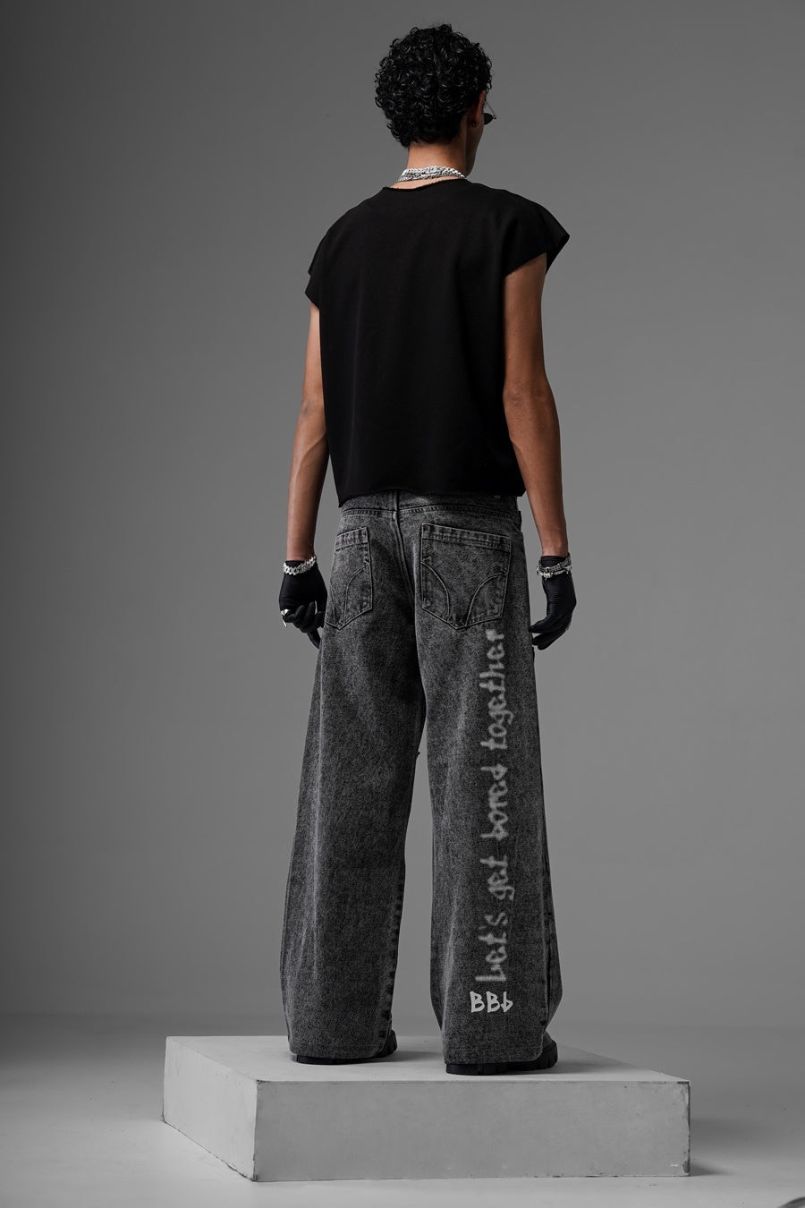 Rebel Graffiti Grey Denims