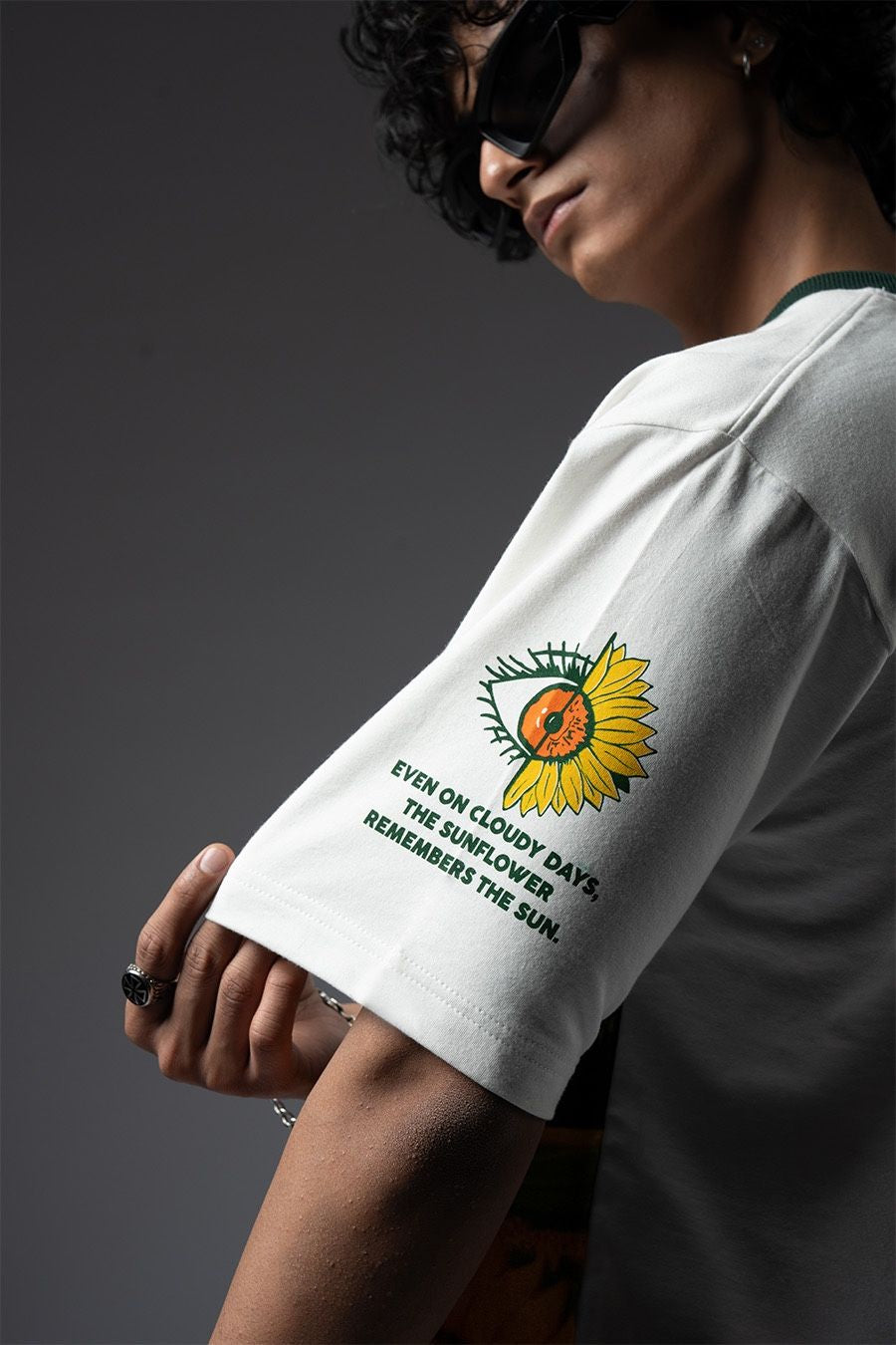 SurajMukhi White Tshirt