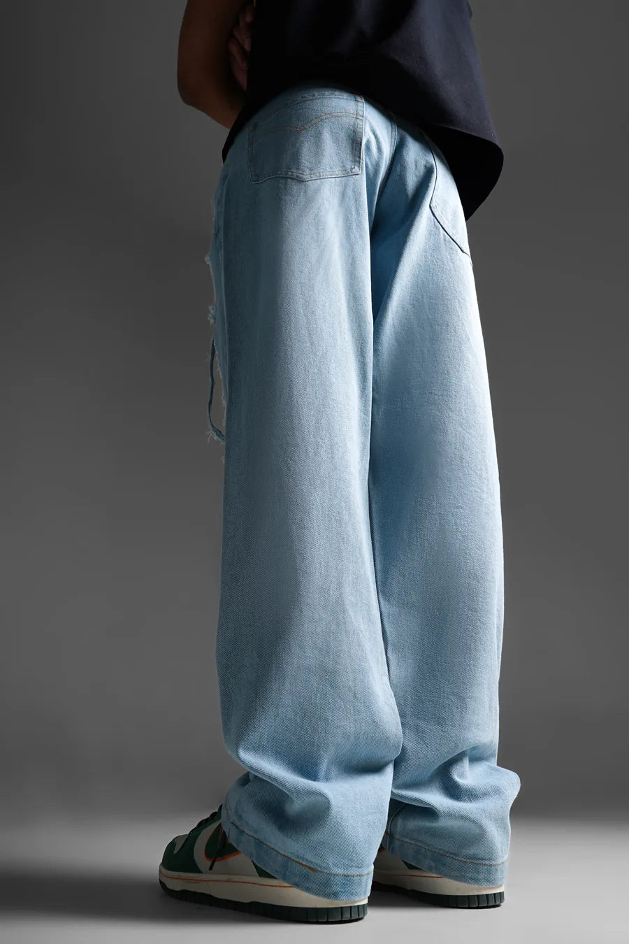Loose Fit Ripped Denim Pants