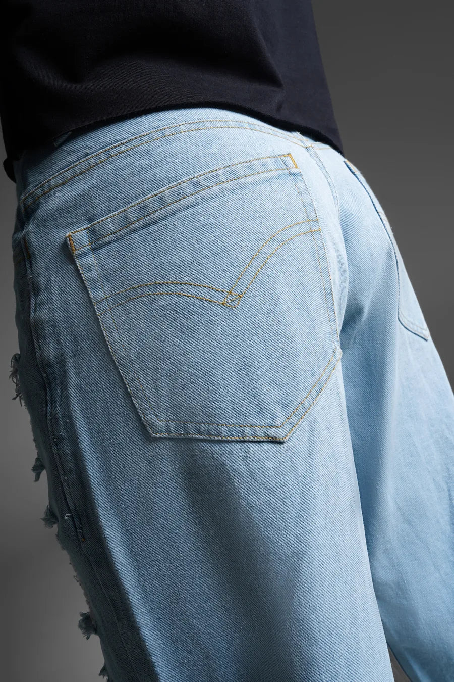 Loose Fit Ripped Denim Pants