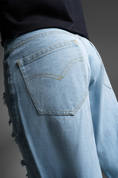 Loose Fit Ripped Denim Pants
