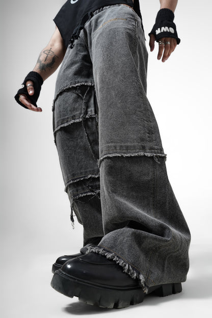 Distressed Grey Denim Pants