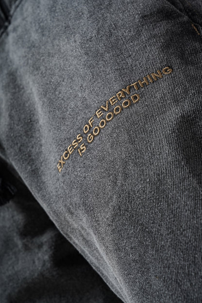 Distressed Grey Denim Pants