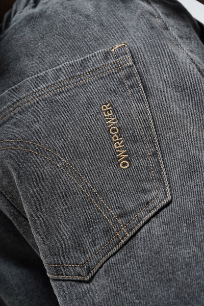 Distressed Grey Denim Pants