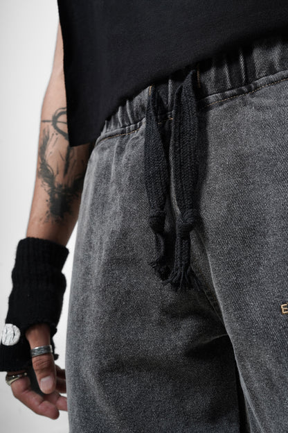 Distressed Grey Denim Pants