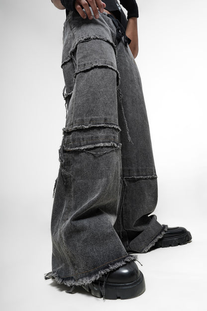 Distressed Grey Denim Pants