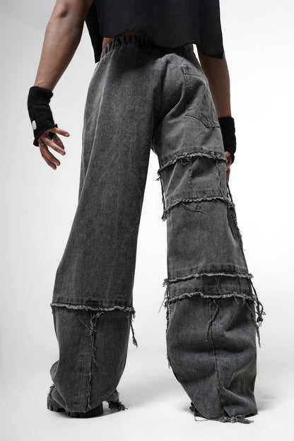 Distressed Grey Denim Pants
