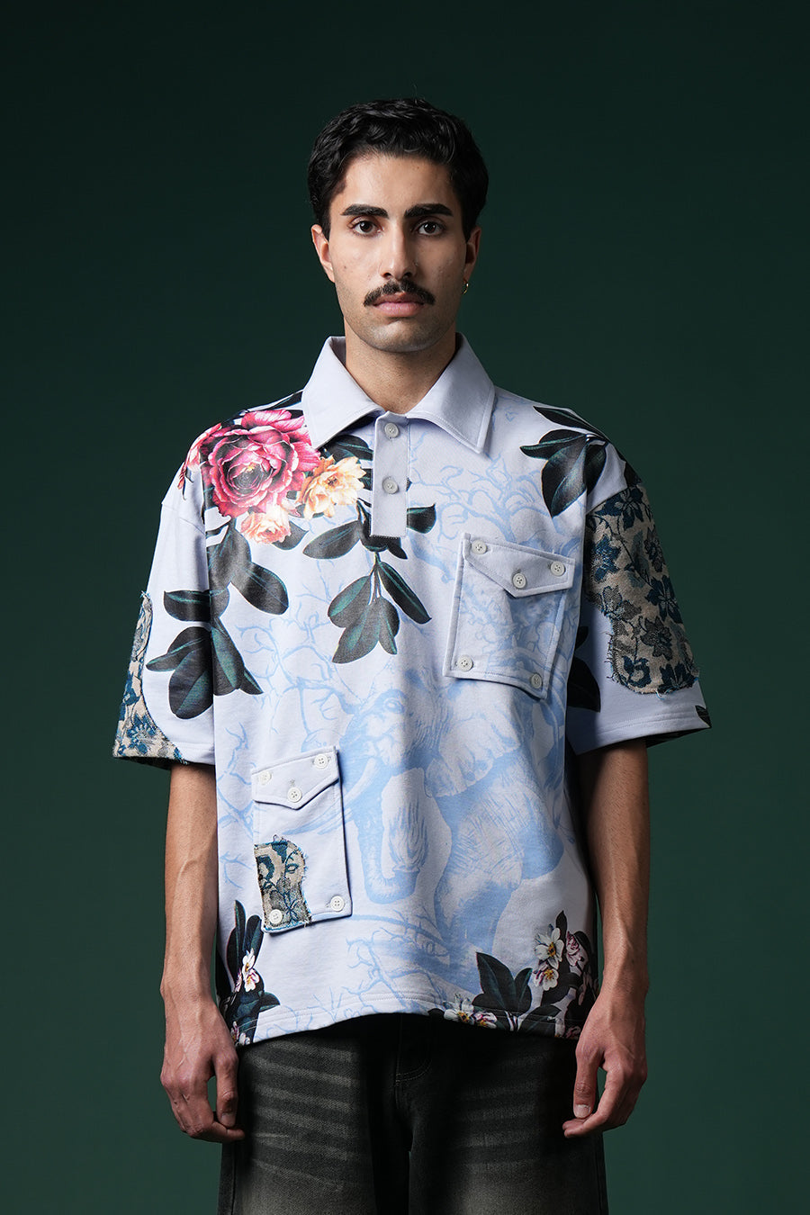 Neelvan Bloom Polo T-shirt
