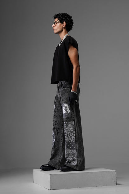 Rebel Graffiti Grey Denims