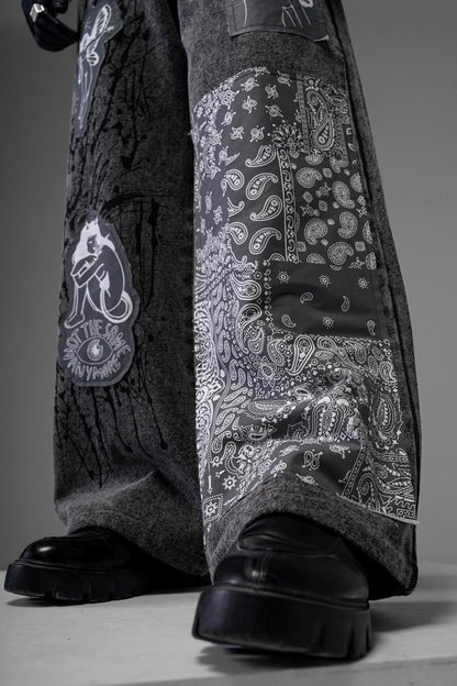 Rebel Graffiti Grey Denims