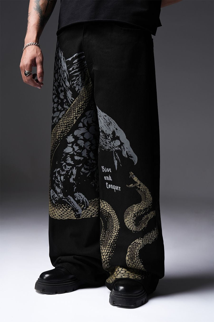 Rise and Conquer Black Denims