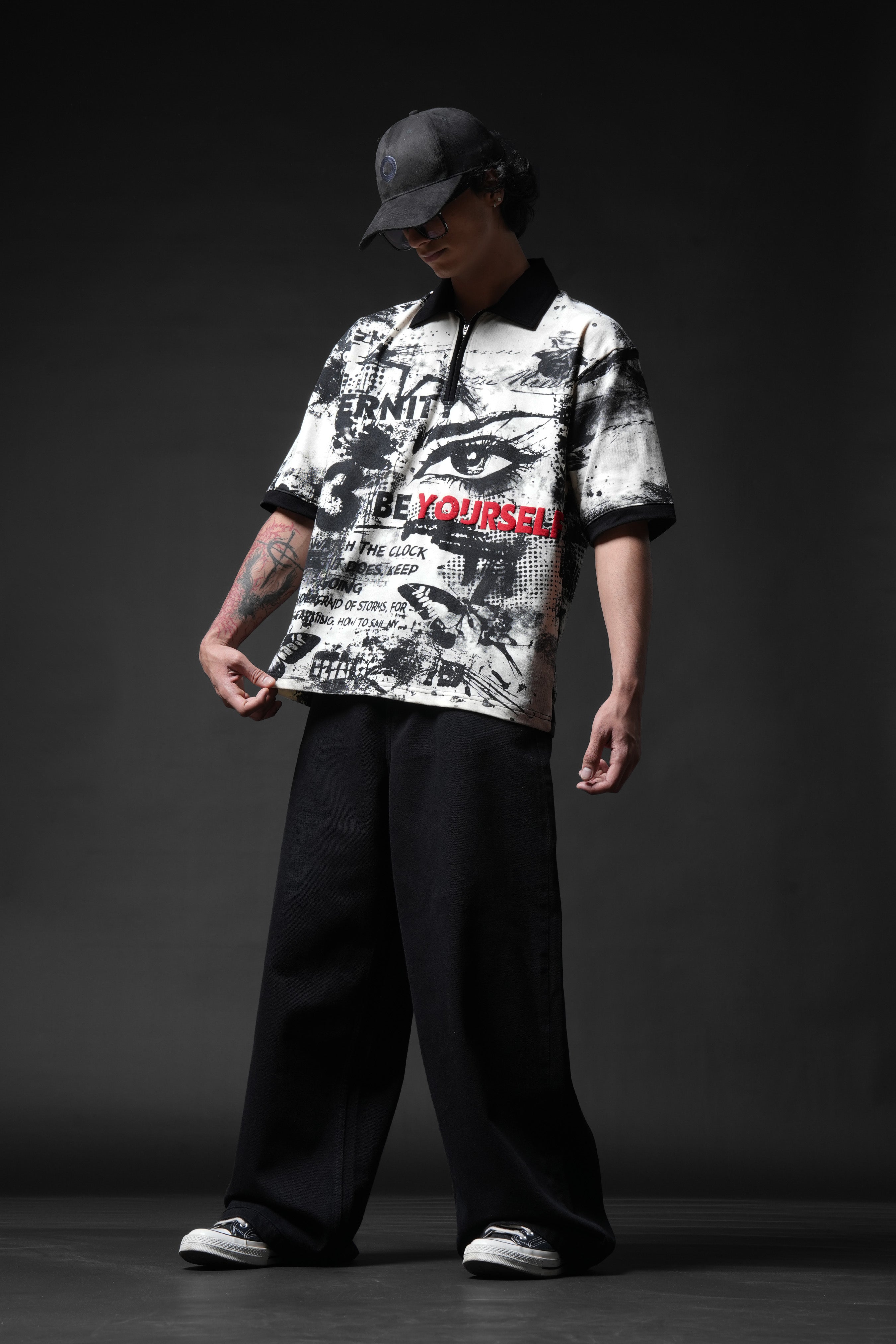 Be Yourself Collar T-shirt