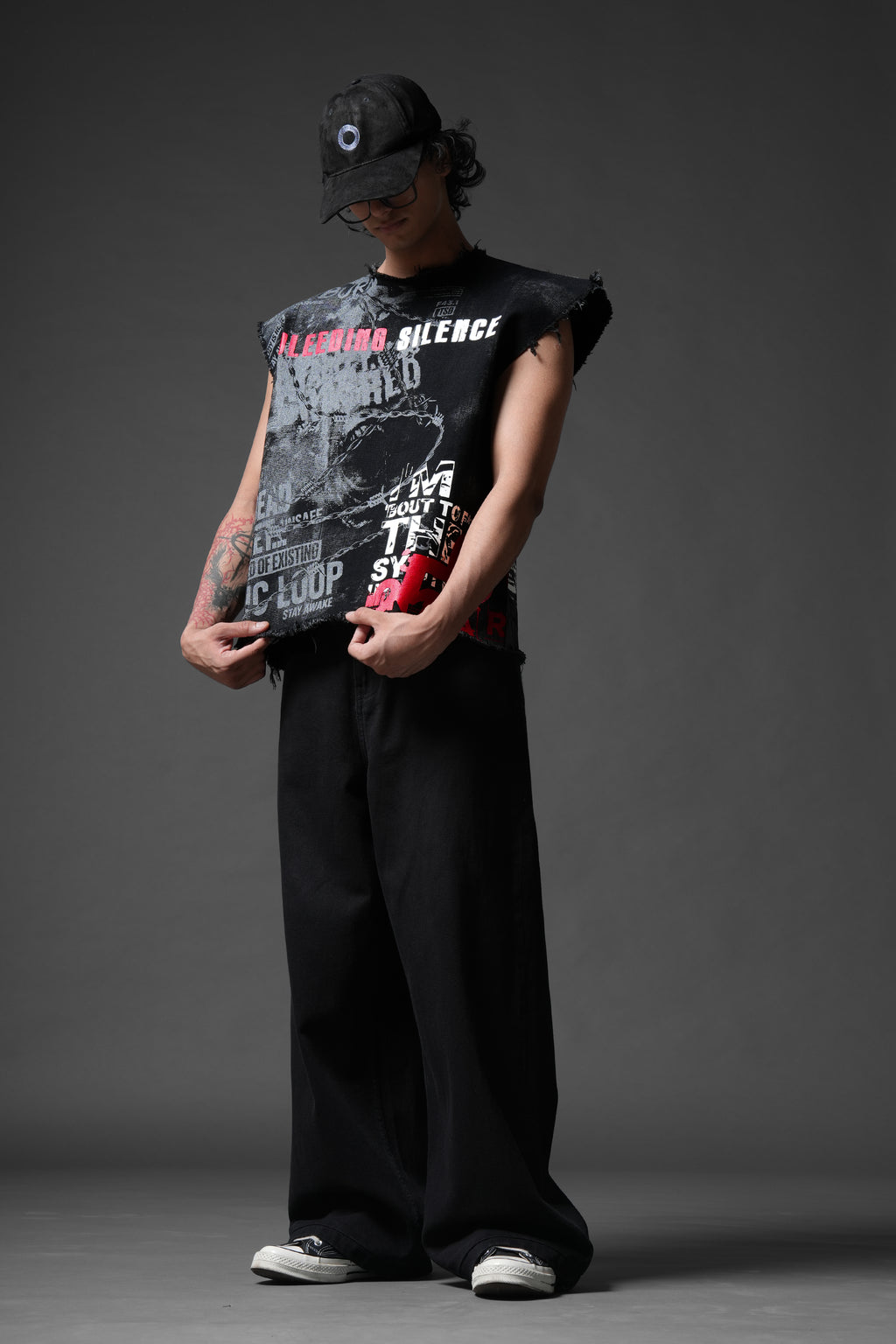 Bleeding Silence Denim Tank