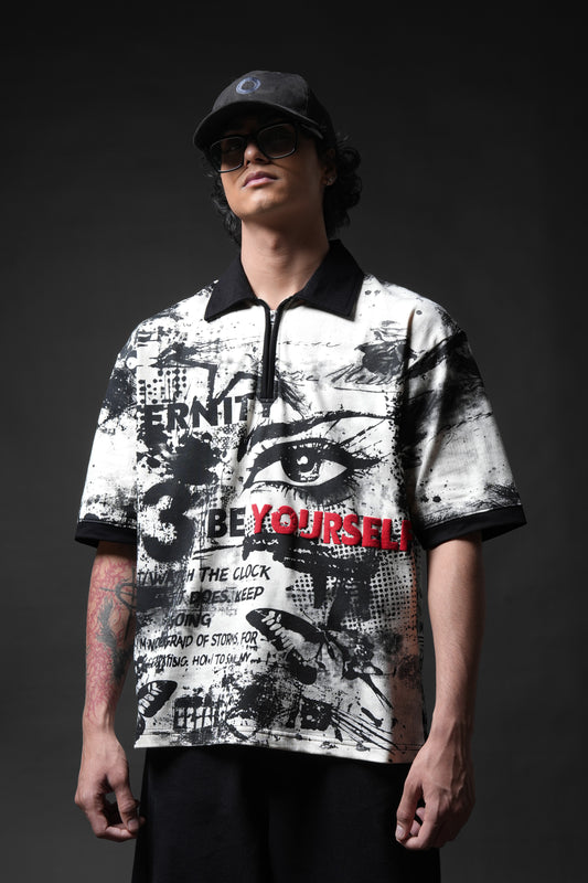 Be Yourself Collar T-shirt