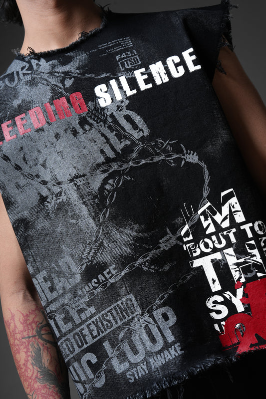 Bleeding Silence Denim Tank