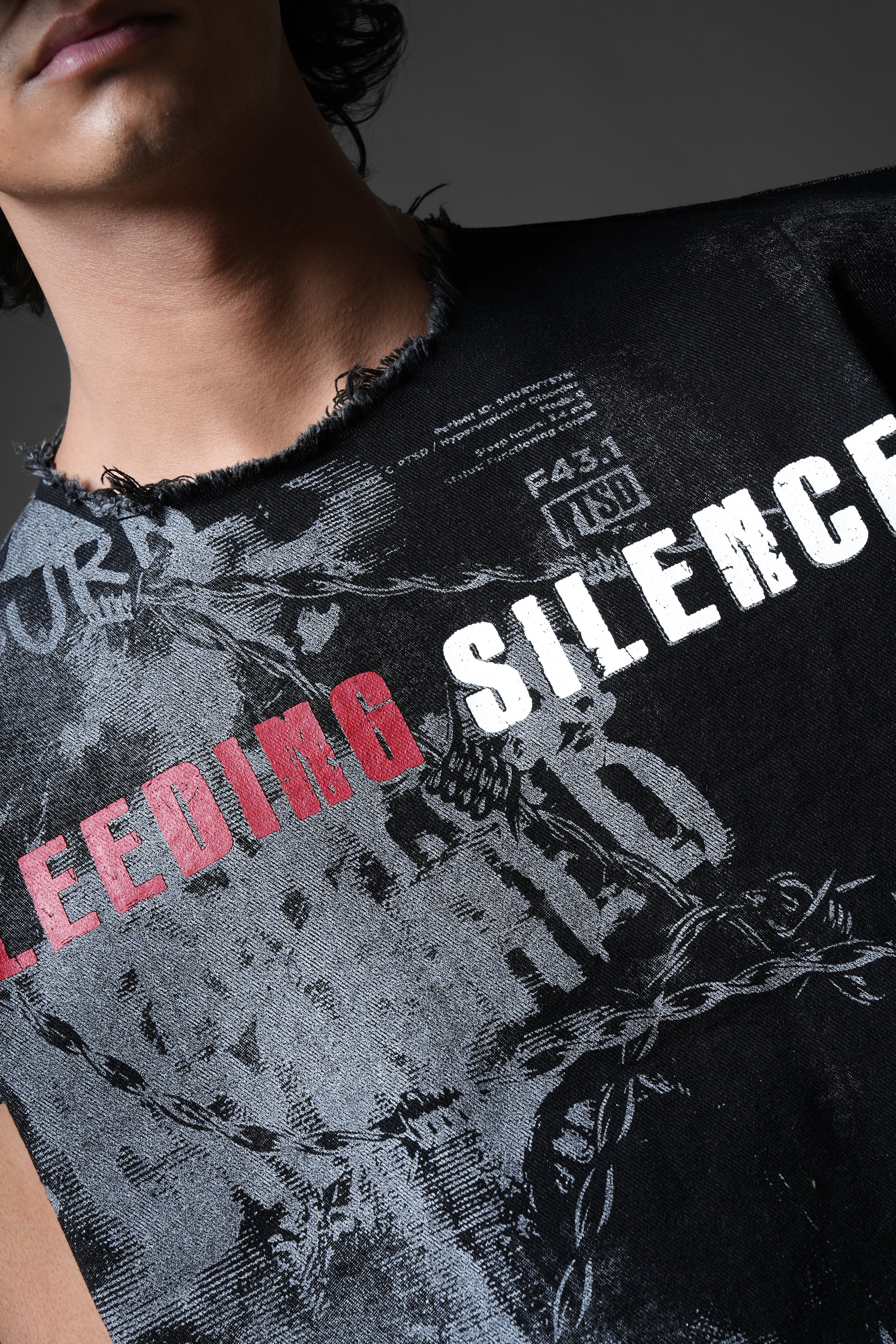 Bleeding Silence Denim Tank