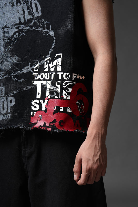 Bleeding Silence Denim Tank