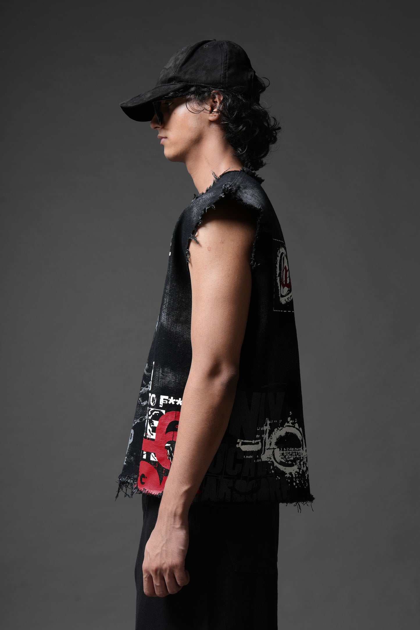 Bleeding Silence Denim Tank