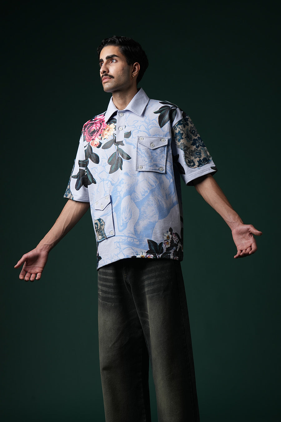 Neelvan Bloom Polo T-shirt