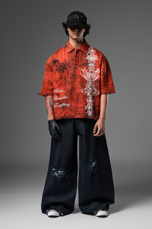 Vedic Collapse Collar T-shirt