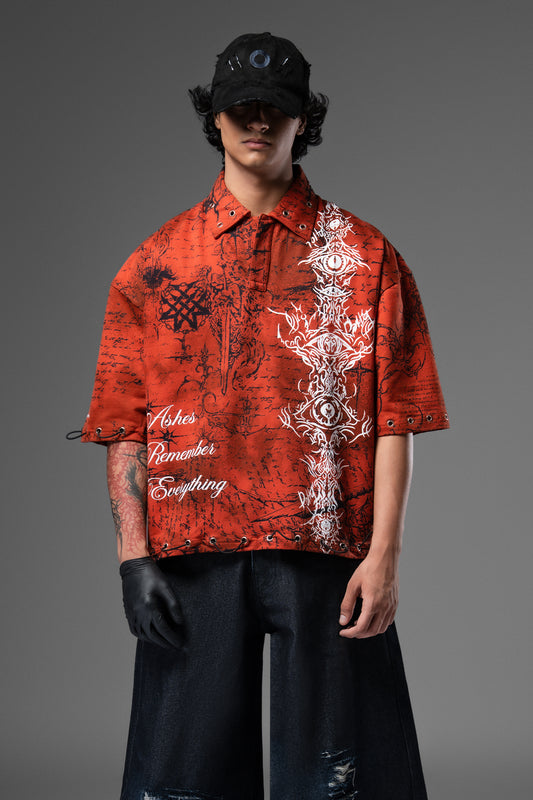 Vedic Collapse Collar T-shirt