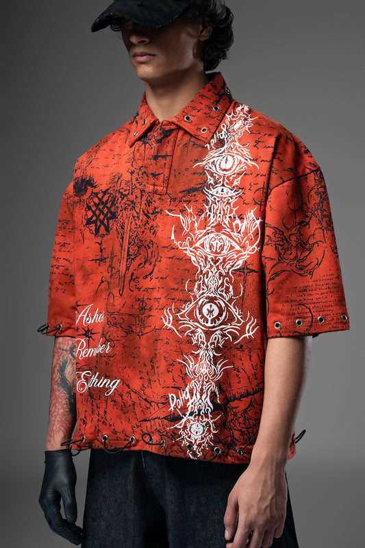 Vedic Collapse Collar T-shirt