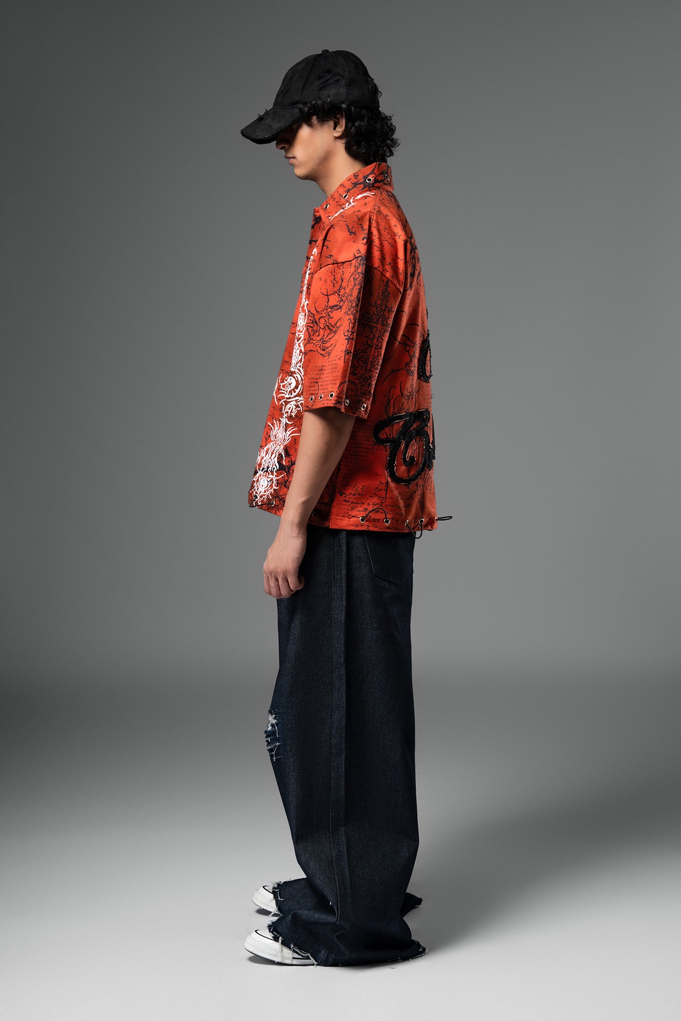 Vedic Collapse Collar T-shirt